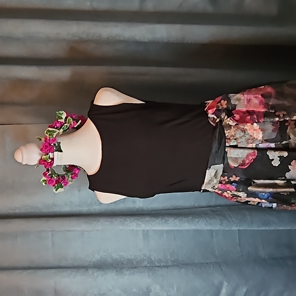 Hand Crafted Maroon & Green Ivy Silk Flower Crown - Sized for Teens or Adults - Picture 1 of 4